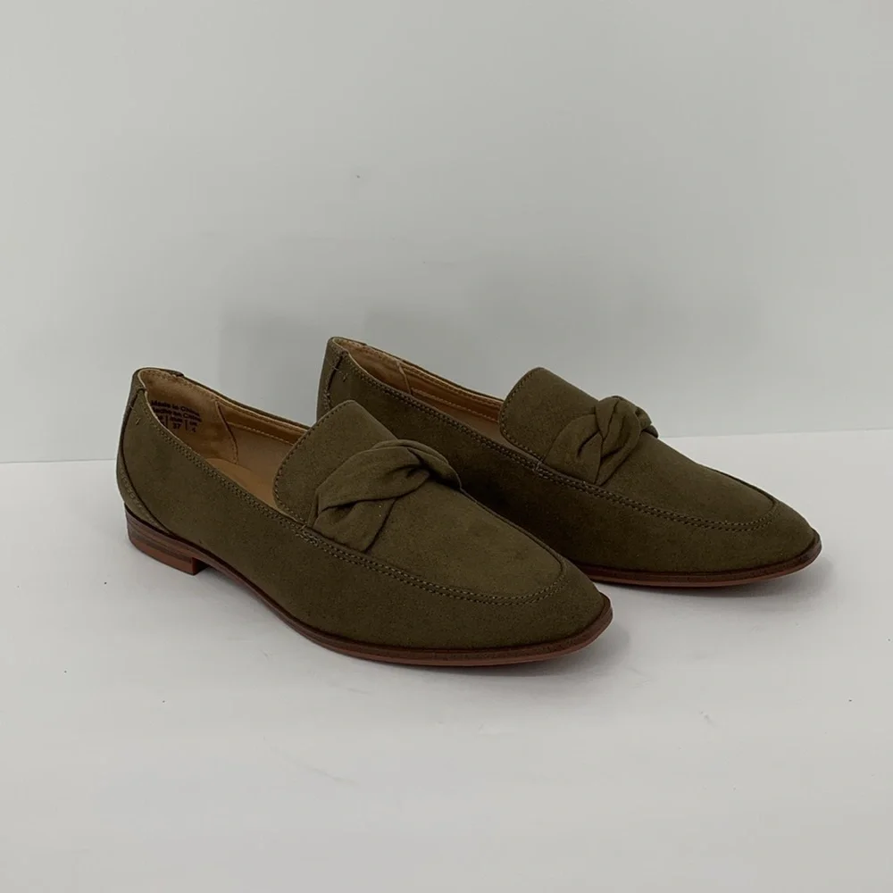 Market & Spruce Abrina loafer shoe flat olive green twist braid slip-on new 8